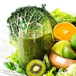 Table full of fruits. Antioxidants rich foods and herbs are shown anti-aging ability by slowing down the aging process.