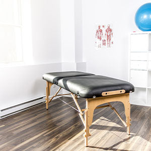 A chiropractic table.