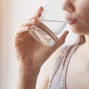 Dehydration is one of many constipation symptoms.