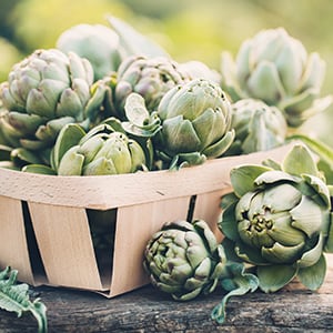 Electrolytes can be found in foods such as artichokes and carrots.