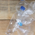 A crushed plastic water bottle. Endocrine disruptors to avoid would be items like BPA products, perchlorate, and arsenic.