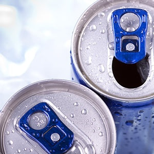 Open soda cans. Energy drinks are quickly becoming a public health crisis with the high level of caffeine and intoxication.