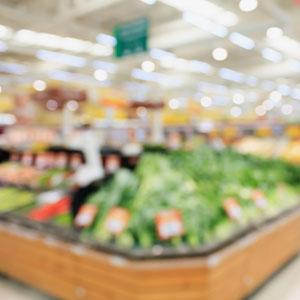 A local grocery store's vegetable department.