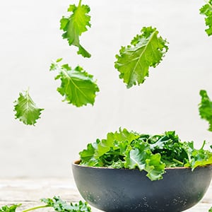 Kale can help with folate deficiency.