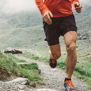 A man running, which is a natural way to increase your testosterone levels.