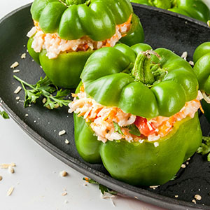 A tray of organic green pepper. Studies show that low carbohydrate diet does work if you do it correctly.