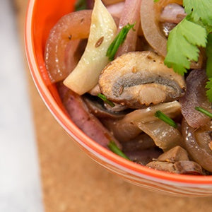 Spicy Mushroom Stir Fry Recipe with a Savory Twist. This amazing vagan dish is loaded with vitamins and minerals.