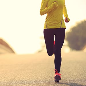 An individual is running. Nascent iodine helps maintain a optimal level of iodine in the body.