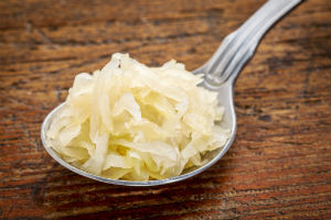 sauerkraut-on-metal-spoon